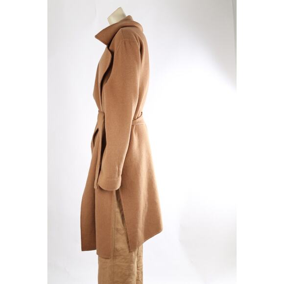 Unbranded Wool Beige Coat with MaxMara Linen Pants Set Suit Size 12 - Picture 5 of 16